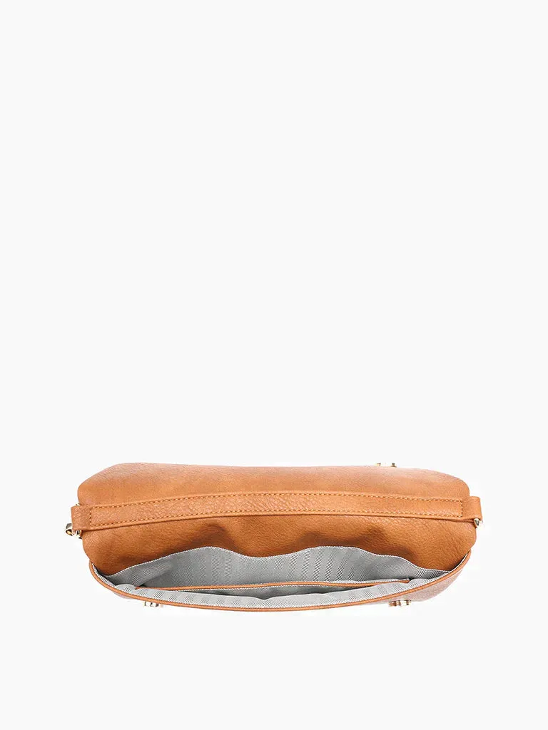 Isadora Distressed Whipstitch Crossbody Periwinkle