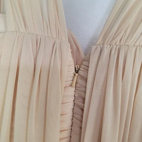 Jenny Yoo Bridesmaid Dress Sweetheart Convertible Maxi Dress Drape Size M 8