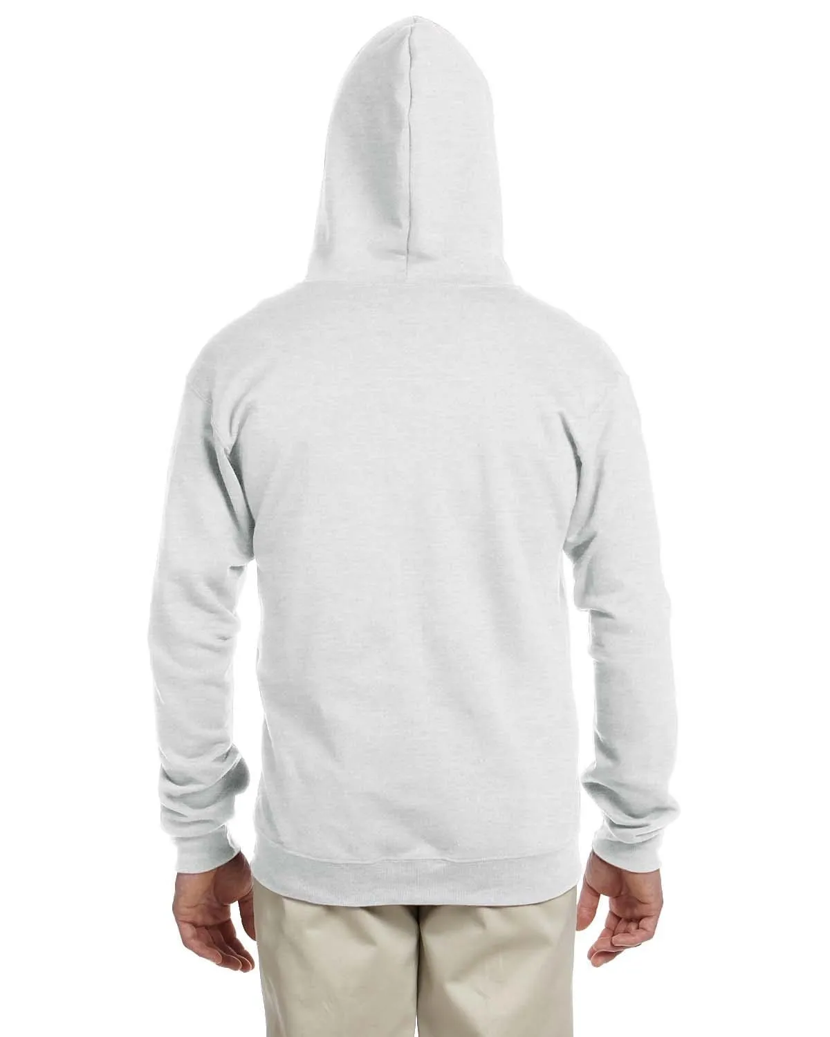 Jerzees Lightweight Full-Zip Hooded Sweatshirt | Ash
