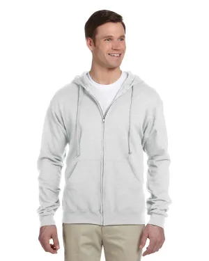 Jerzees Lightweight Full-Zip Hooded Sweatshirt | Ash