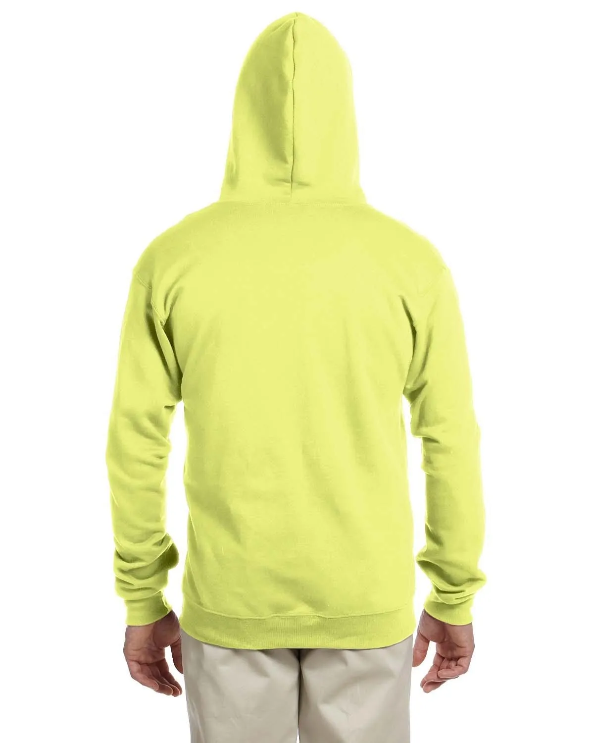 Jerzees Lightweight Full-Zip Hooded Sweatshirt | Safety Green