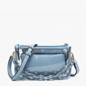 Jessica Clear Crossbody - Powder Chain