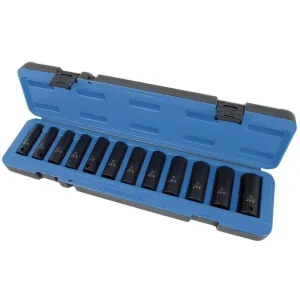 Jet 610310 12 PC 1/2" DR Deep Metric 6 Point Impact Socket Set