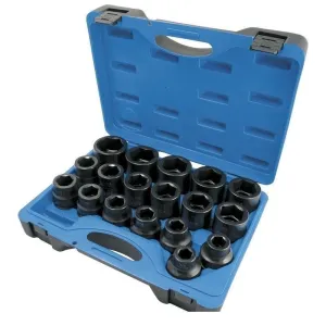 Jet 610509 18 Piece 1" DR SAE Impact 6 Point Socket Set