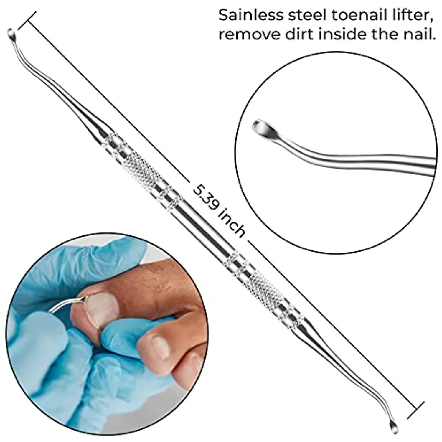 JTIEO Ingrown Toenail Tool Pedicure Tools (9PCS) Ingrown Toenail Treatment Toenail Clippers Professional Tool Set for Ingrown & Thick Nail Stainless Steel Ingrown Toenail Tool