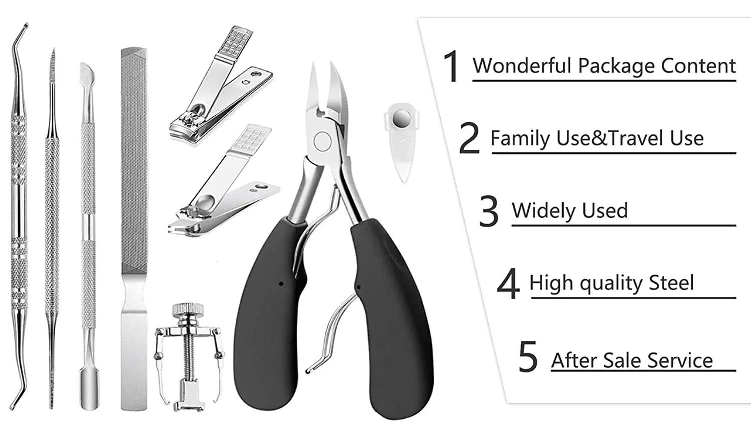 JTIEO Ingrown Toenail Tool Pedicure Tools (9PCS) Ingrown Toenail Treatment Toenail Clippers Professional Tool Set for Ingrown & Thick Nail Stainless Steel Ingrown Toenail Tool
