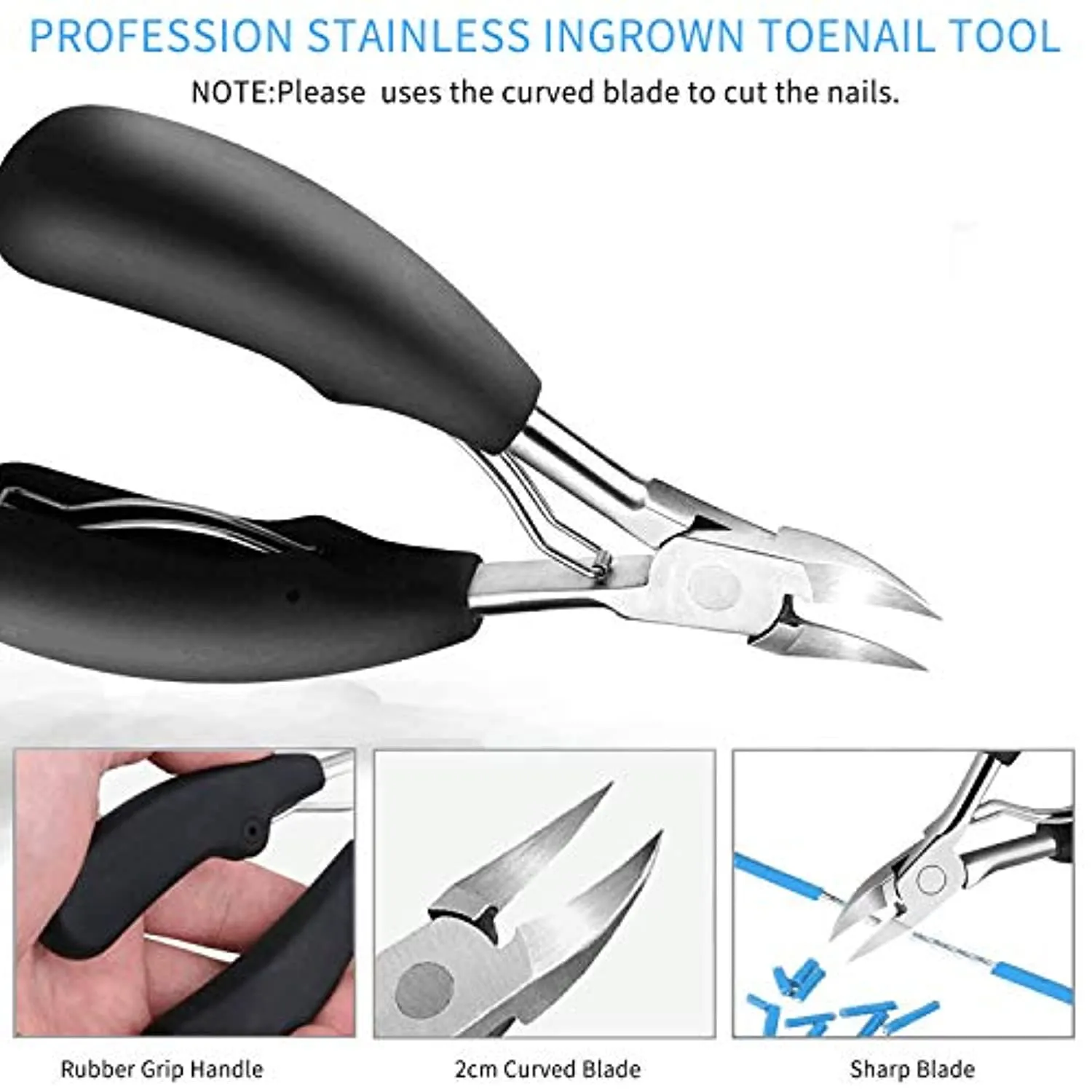 JTIEO Ingrown Toenail Tool Pedicure Tools (9PCS) Ingrown Toenail Treatment Toenail Clippers Professional Tool Set for Ingrown & Thick Nail Stainless Steel Ingrown Toenail Tool