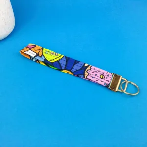 Kasey Dreams Key Fob. Kasey Rainbow Design