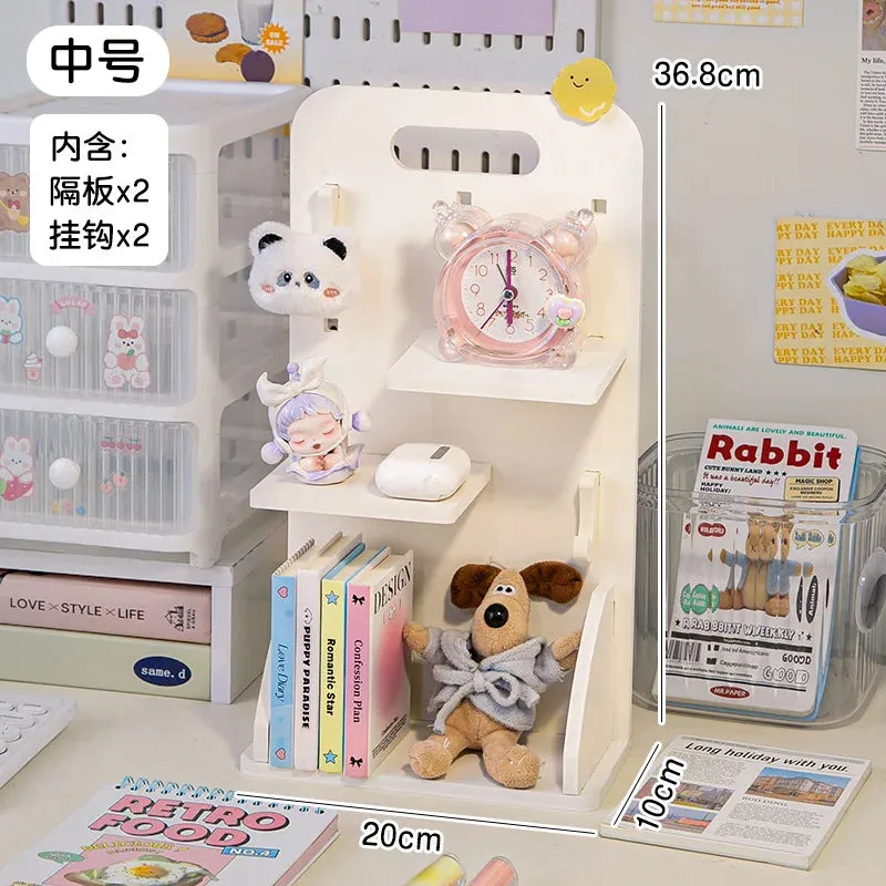 Kawaii Charm: Adorable Desktop Book & Stationery Organizer 🌸✨ - Perfect for Students & Office! 📚✏️