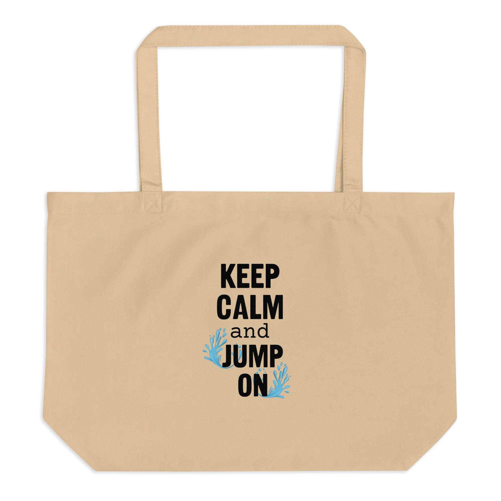 Keep Calm & Jump On Dock Diving X-Large Tote/ Shopping Bag