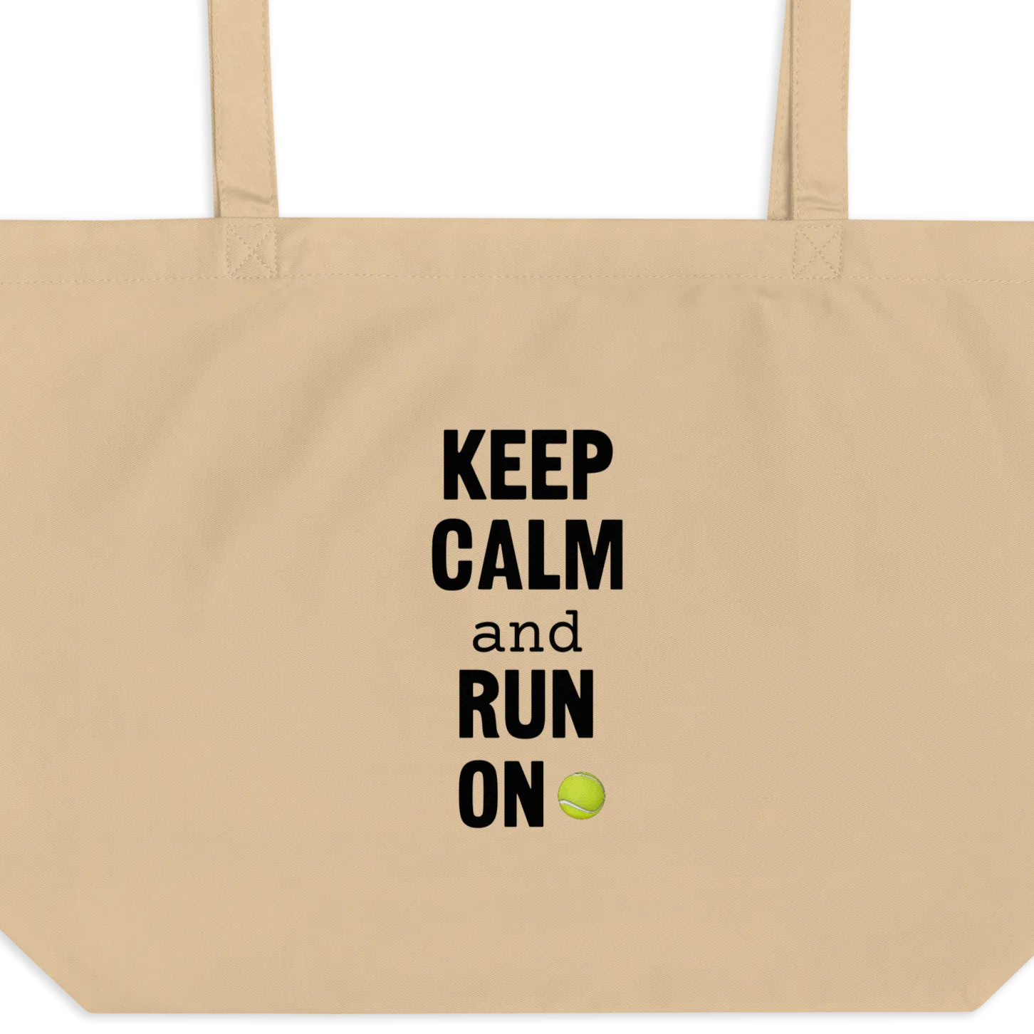 Keep Calm & Run On Flyball with Tennis Ball X-Large Tote/ Shopping Bag