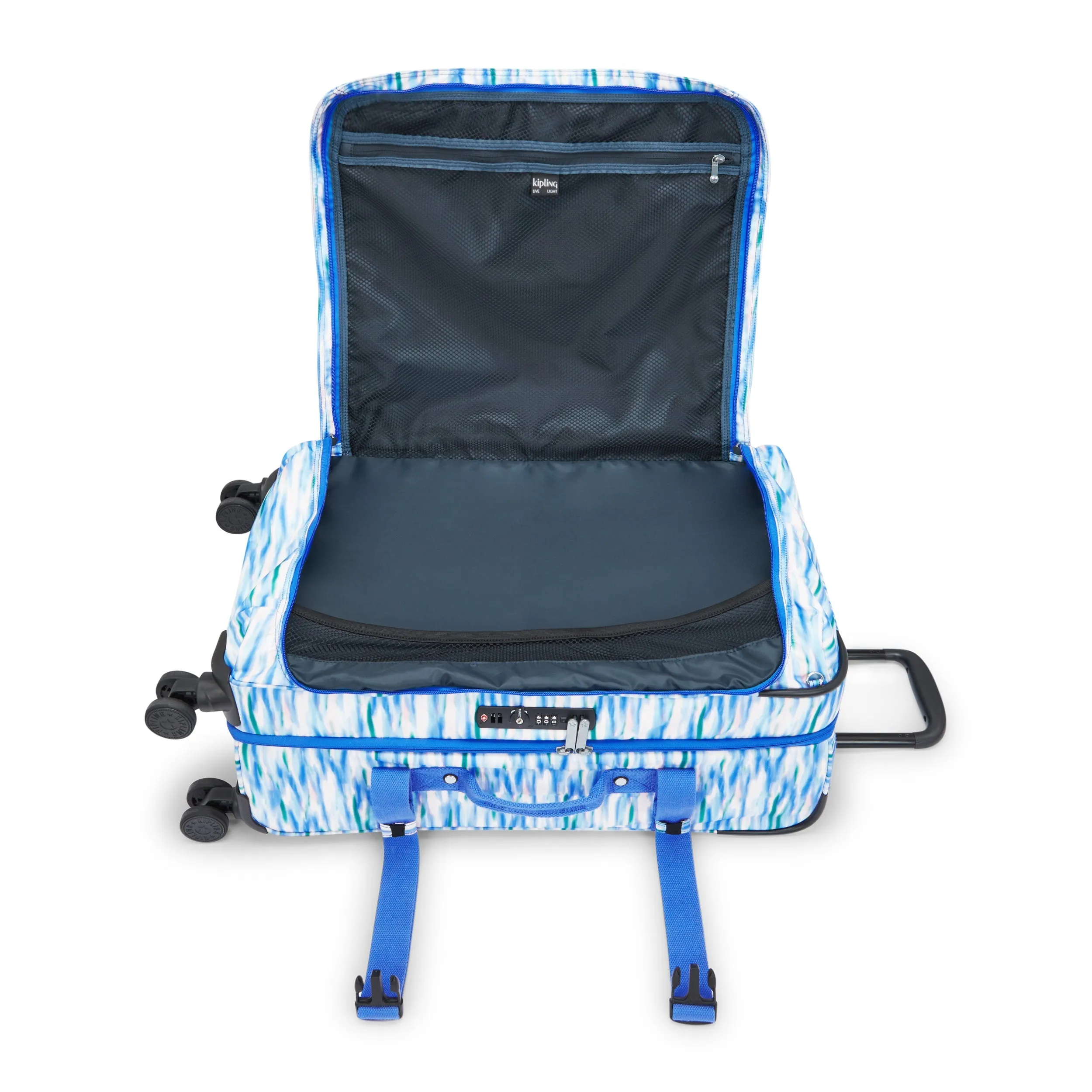 Kipling Spontaneous M Diluted Blue Medium Wheeled Luggage C2I4556-TX9
