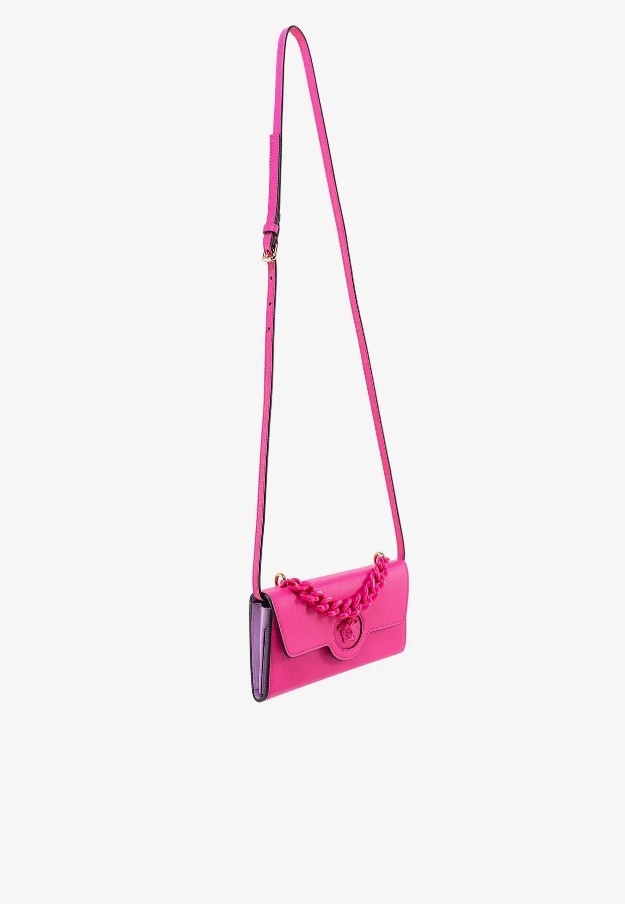 La Medusa Leather Chain Crossbody Bag