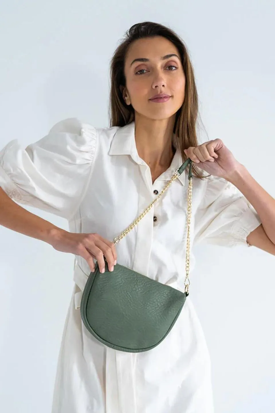 La Palma Leaf Crossbody Bag