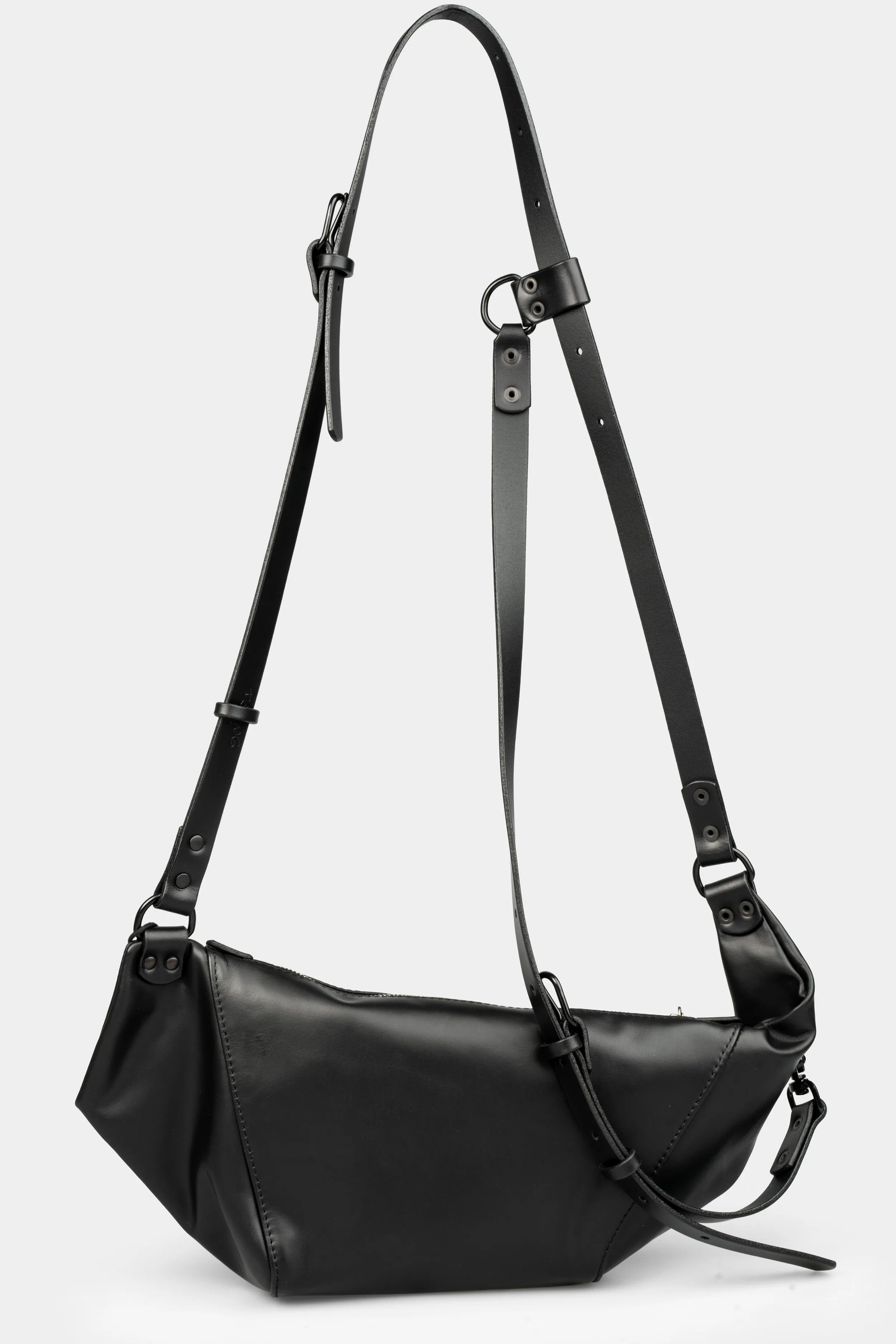 Lang cow leather crossbody harness bag