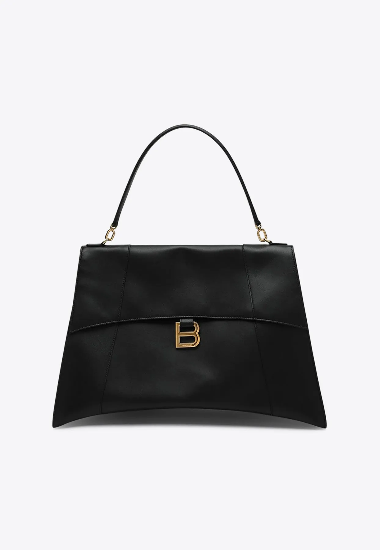 Large Hourglass Soft Leather Tote Bag