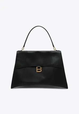 Large Hourglass Soft Leather Tote Bag
