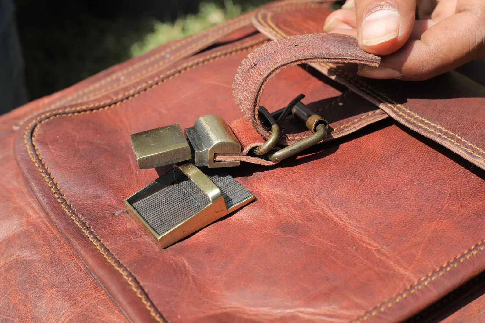 Leather Backpack, Leather Roll-on Bag