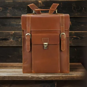 Leather Convertible Backpack | GIRONA