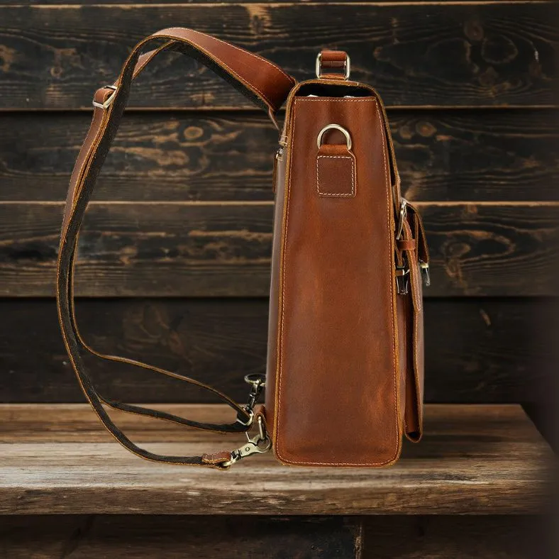 Leather Convertible Backpack | GIRONA