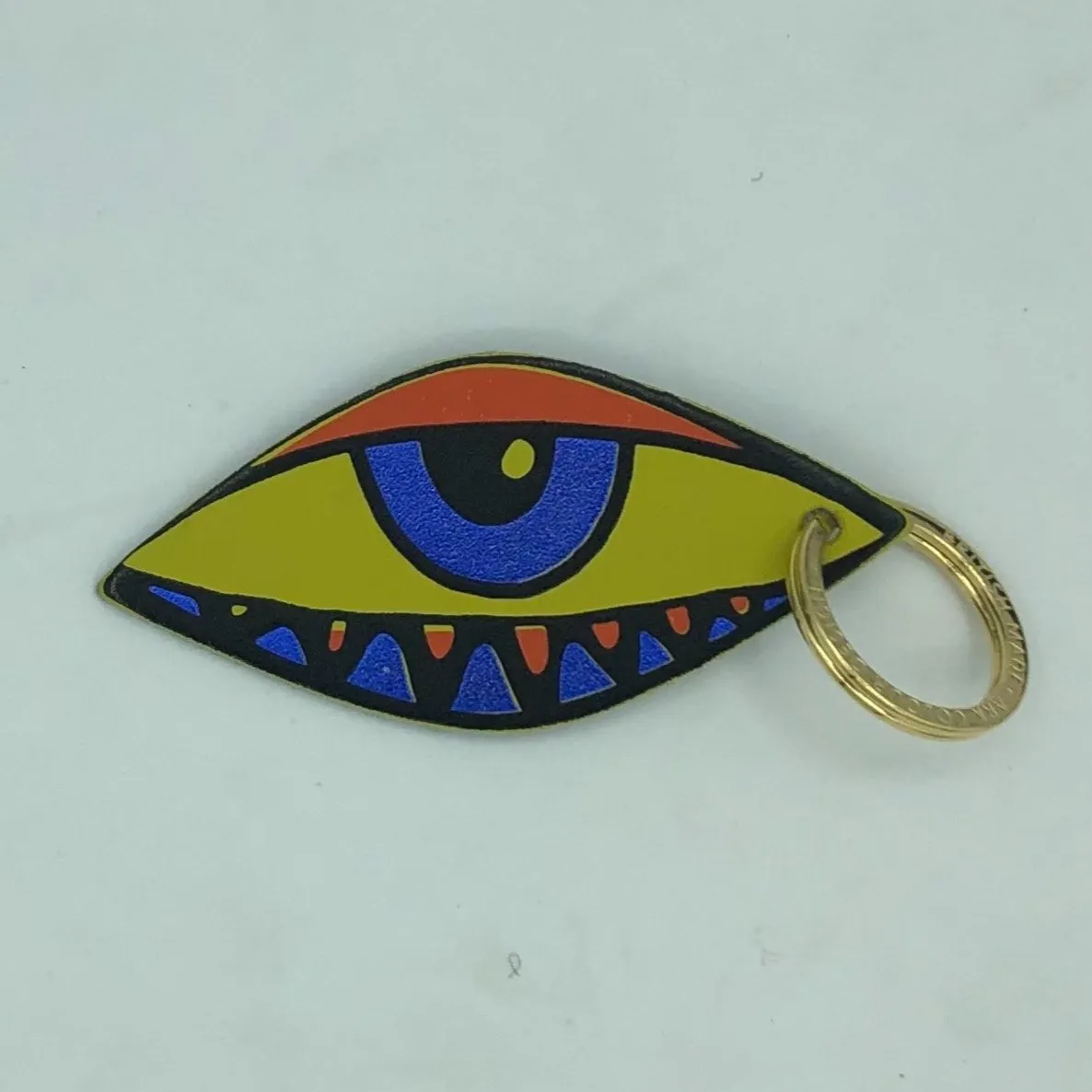 Leather Eye key ring