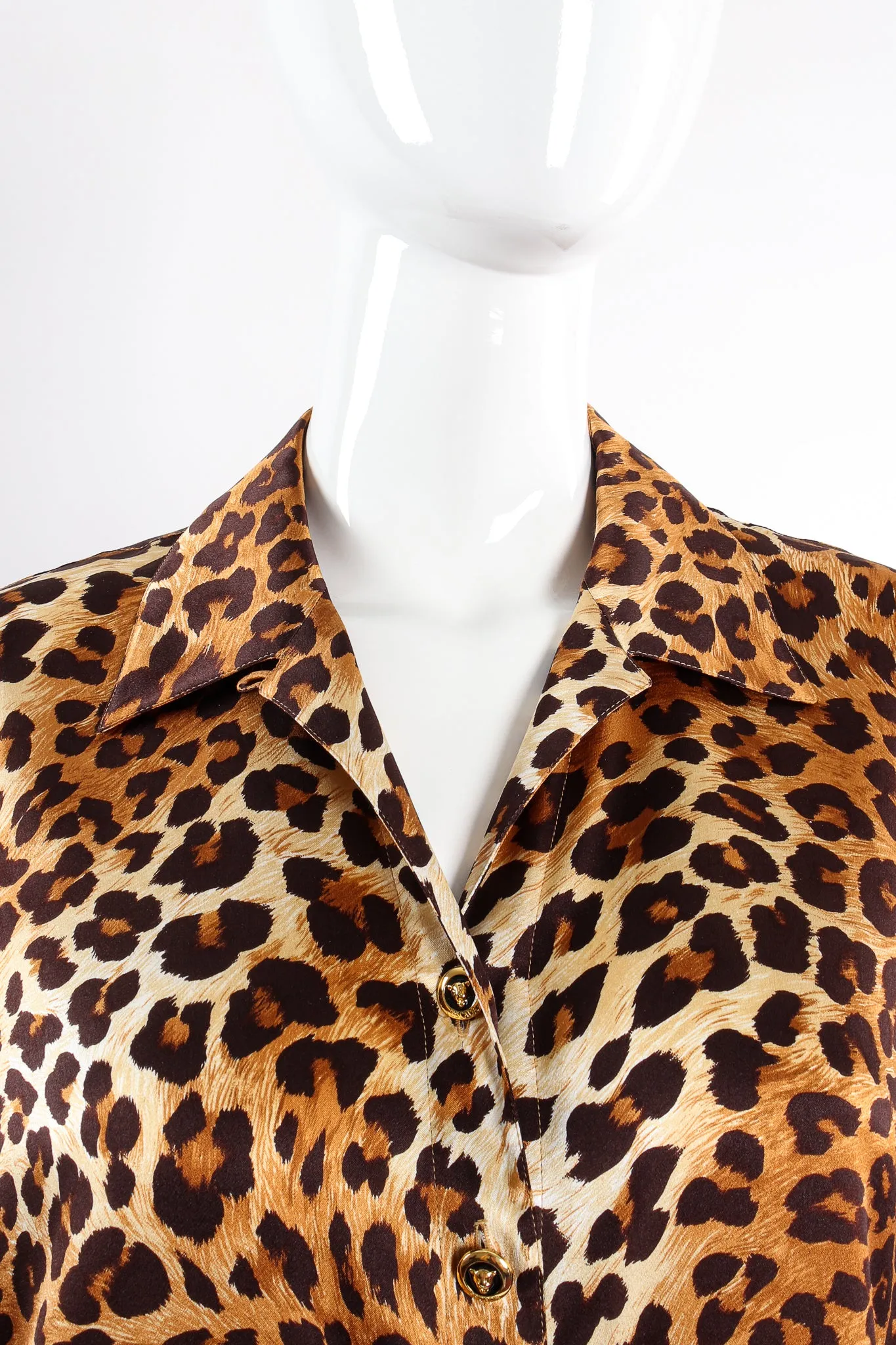 Leopard Print Shirt & Scarf
