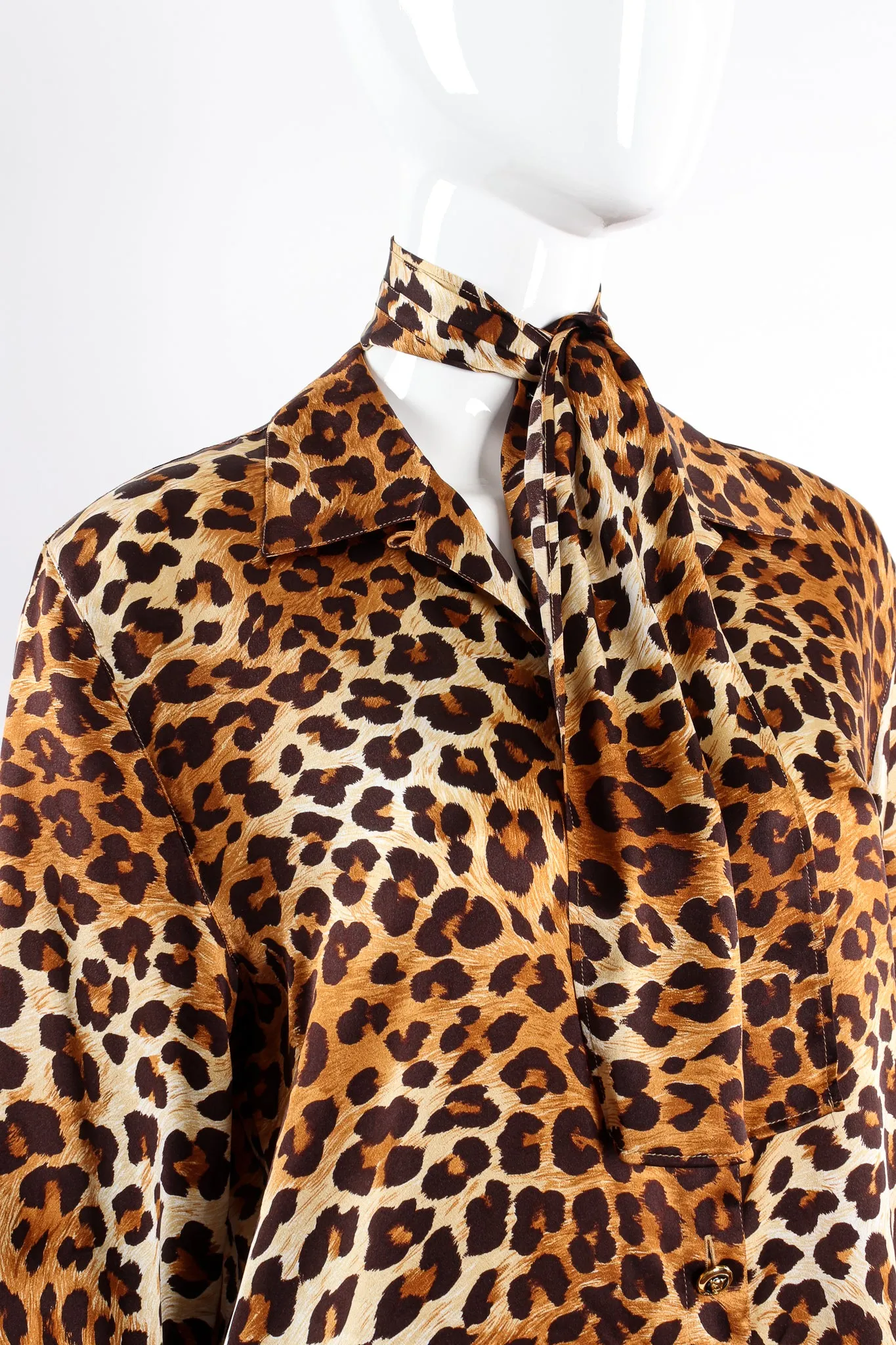 Leopard Print Shirt & Scarf