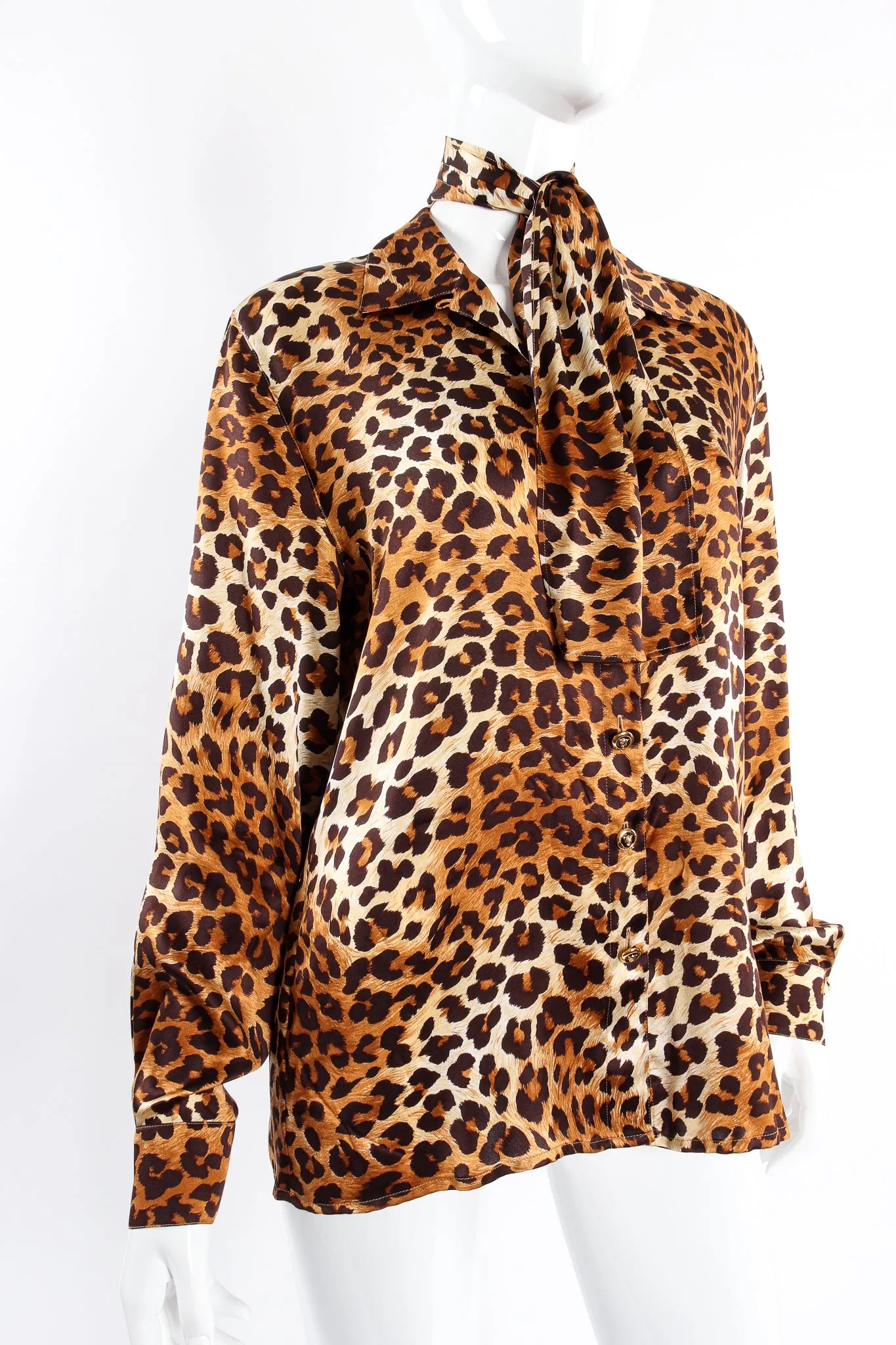 Leopard Print Shirt & Scarf