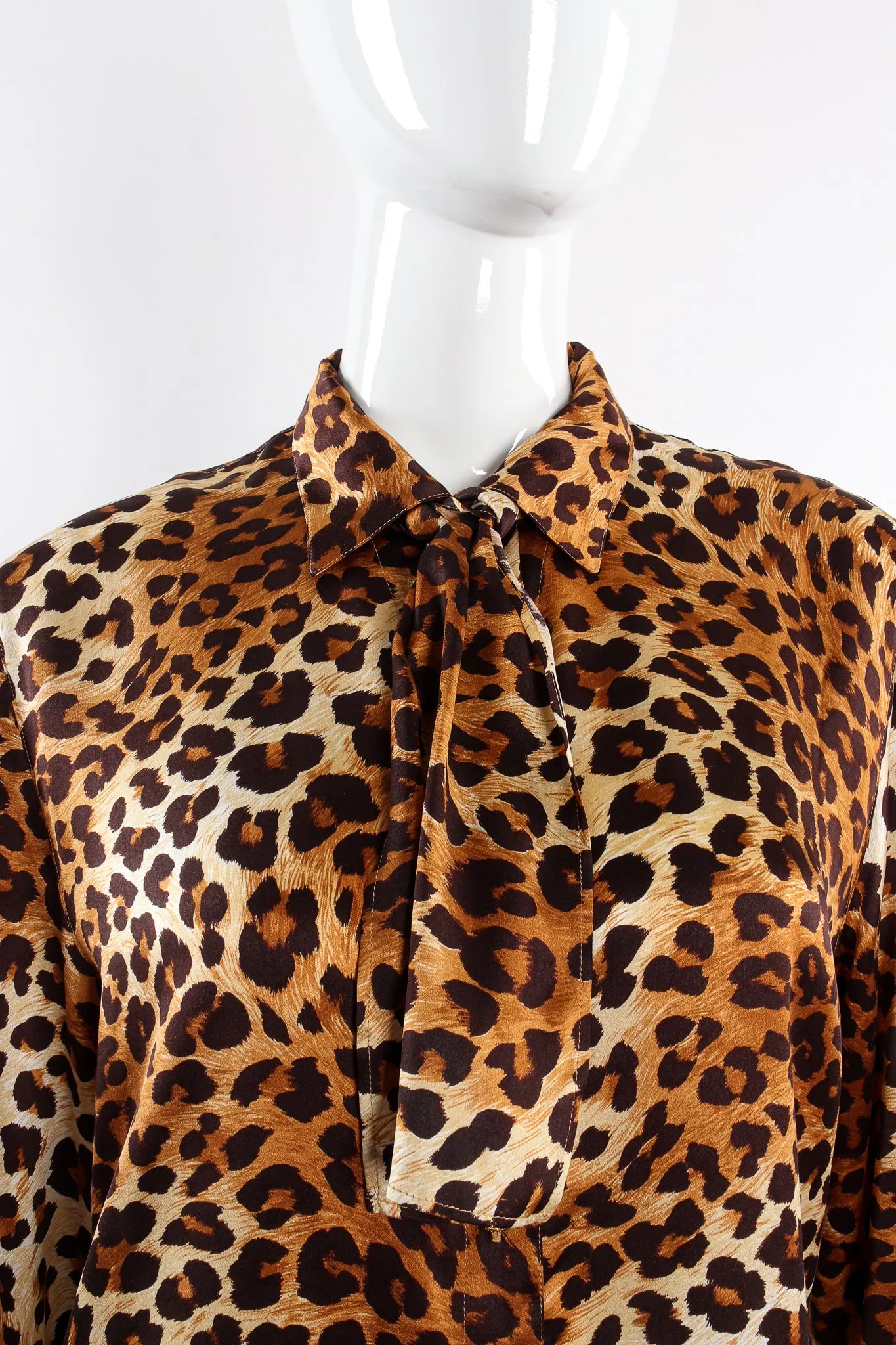 Leopard Print Shirt & Scarf