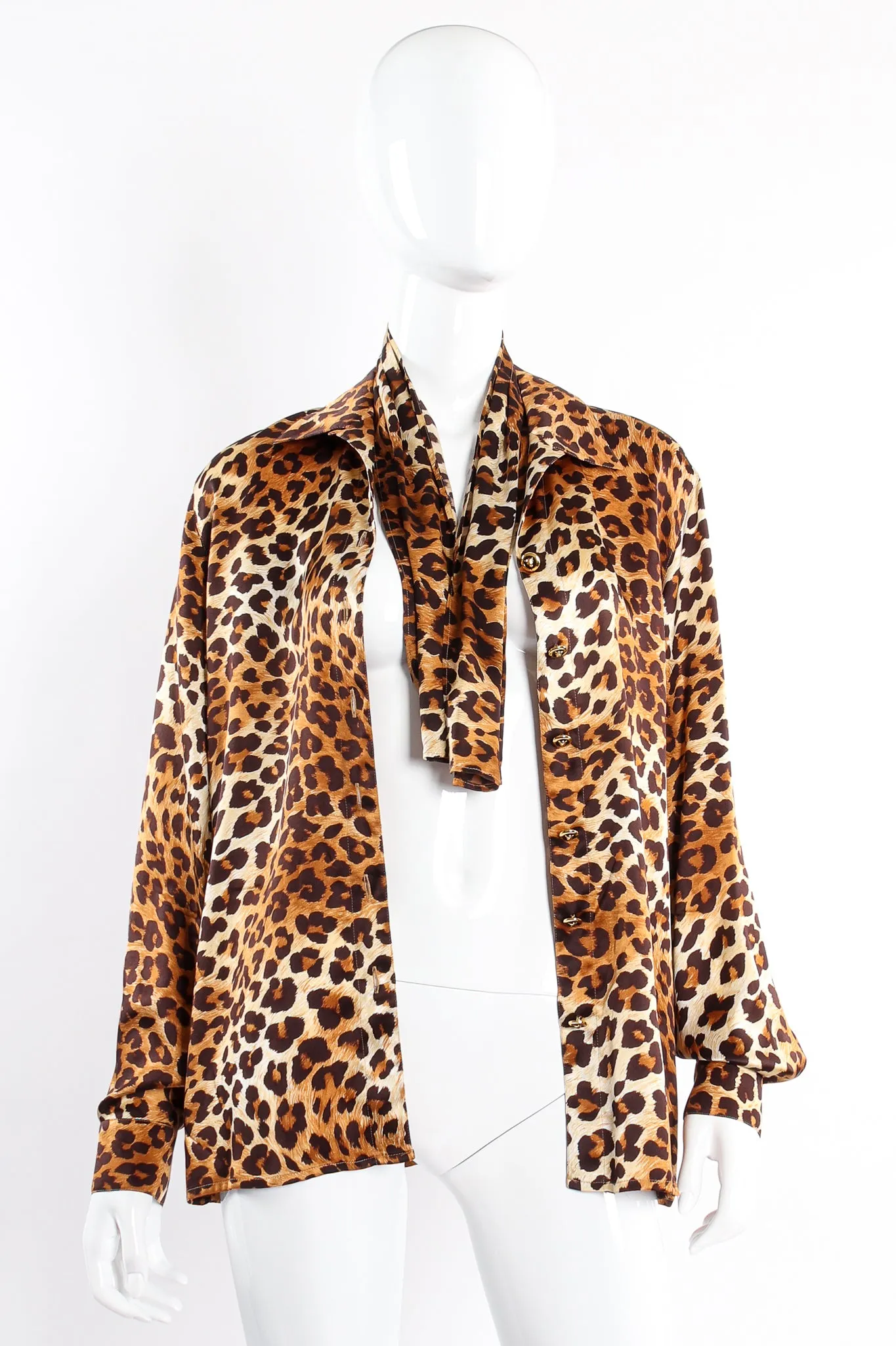 Leopard Print Shirt & Scarf