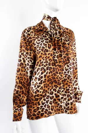 Leopard Print Shirt & Scarf