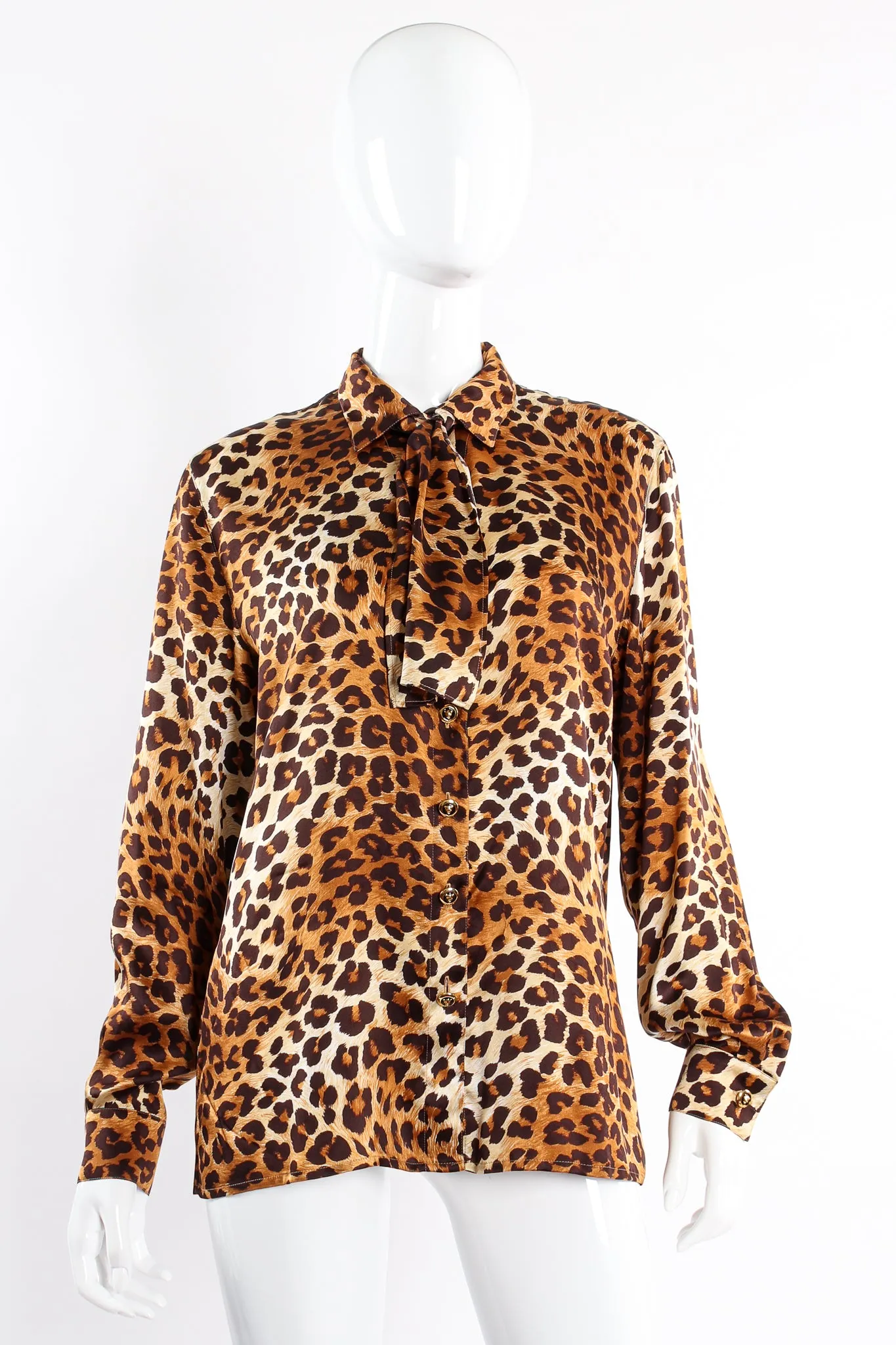 Leopard Print Shirt & Scarf