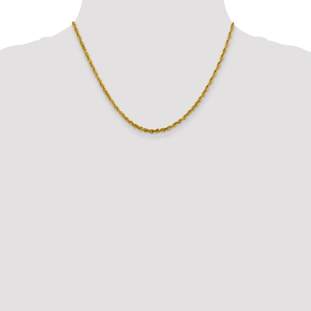 Leslie's 10K 3mm Diamond-Cut Lightweight Rope Chain
