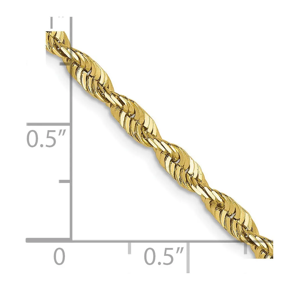 Leslie's 10K 3mm Diamond-Cut Lightweight Rope Chain