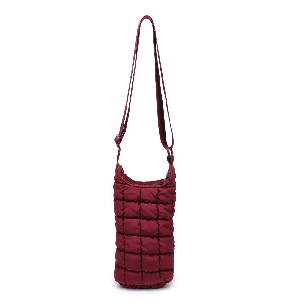 let it flow - quilted puffer water bottle crossbody bag
