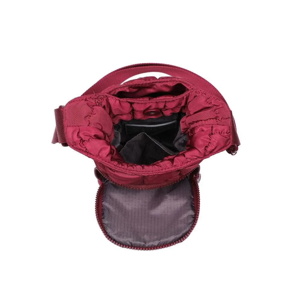 let it flow - quilted puffer water bottle crossbody bag