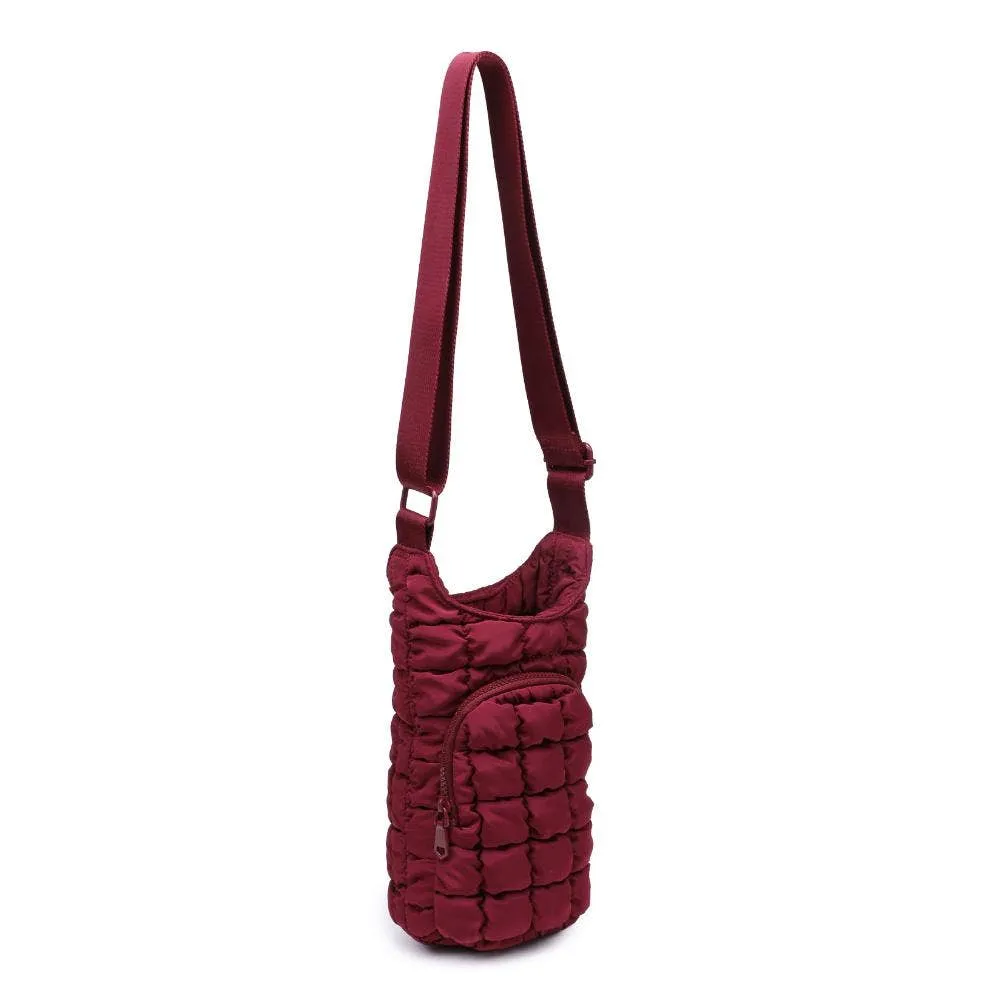 let it flow - quilted puffer water bottle crossbody bag
