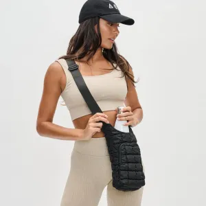 let it flow - quilted puffer water bottle crossbody bag