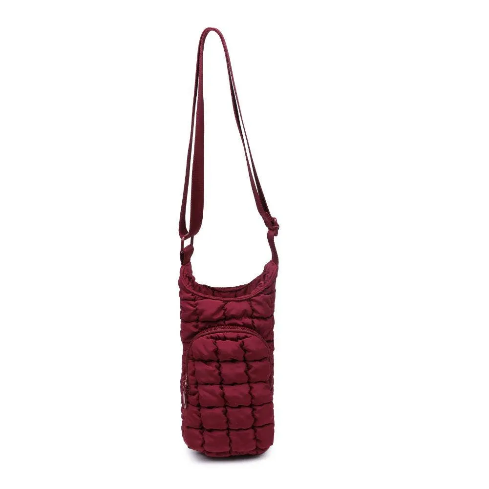 let it flow - quilted puffer water bottle crossbody bag