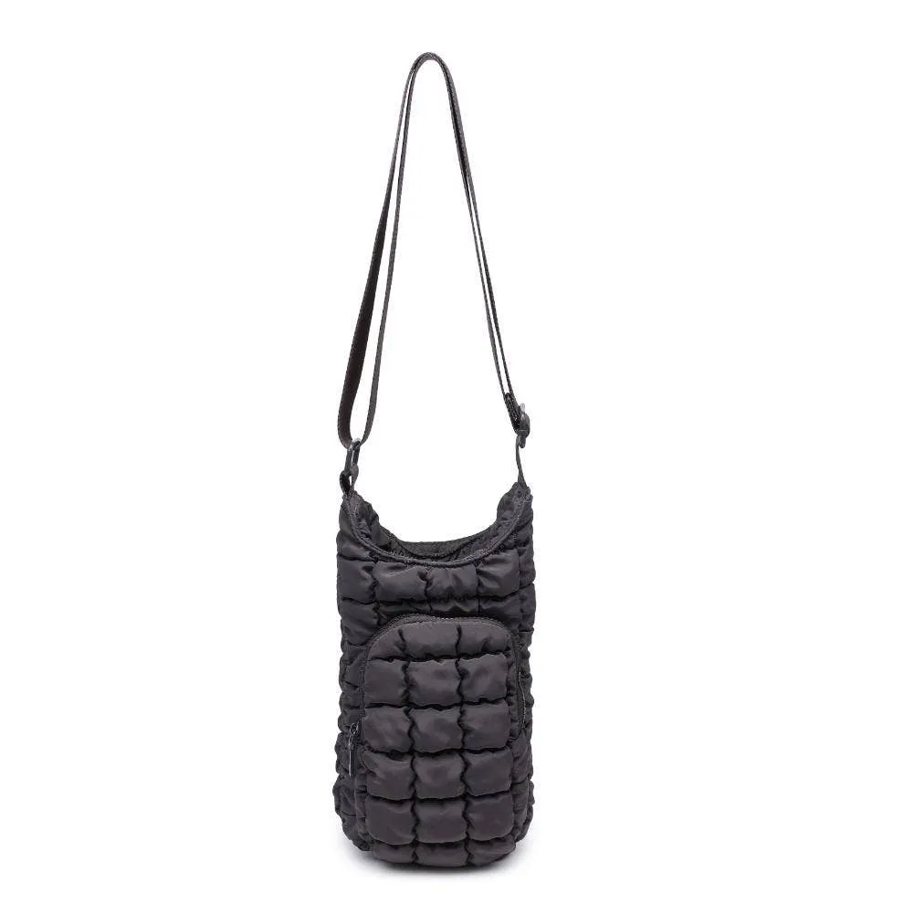 let it flow - quilted puffer water bottle crossbody bag