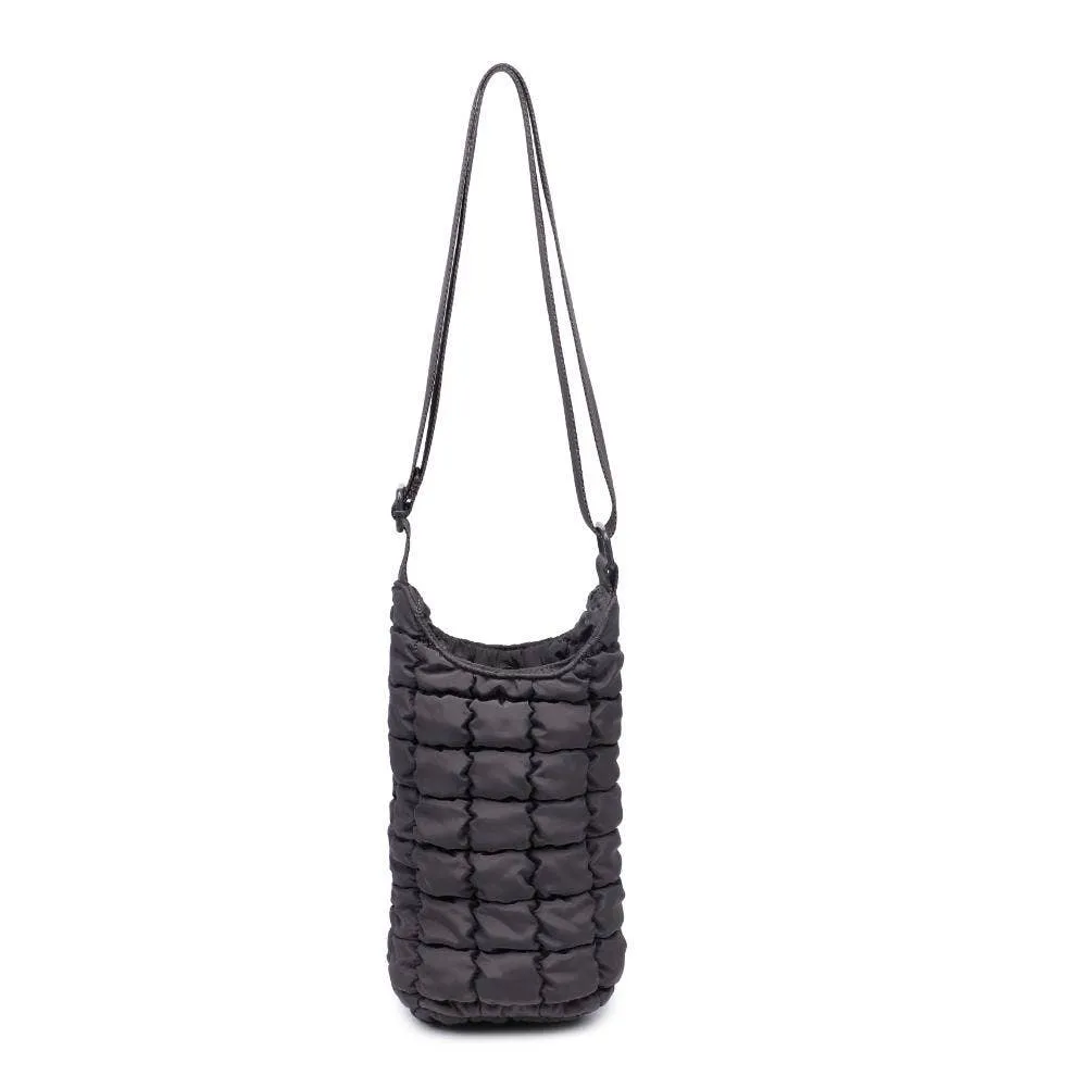 let it flow - quilted puffer water bottle crossbody bag