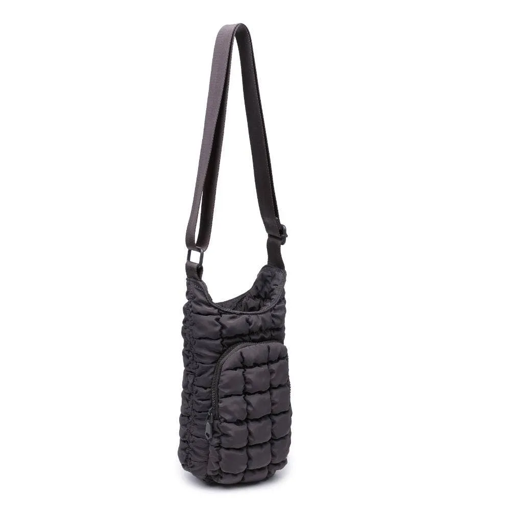 let it flow - quilted puffer water bottle crossbody bag