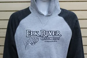 Lightweight Fleece Raglan Hoodie Heathered Grey/ Heathered Charcoal