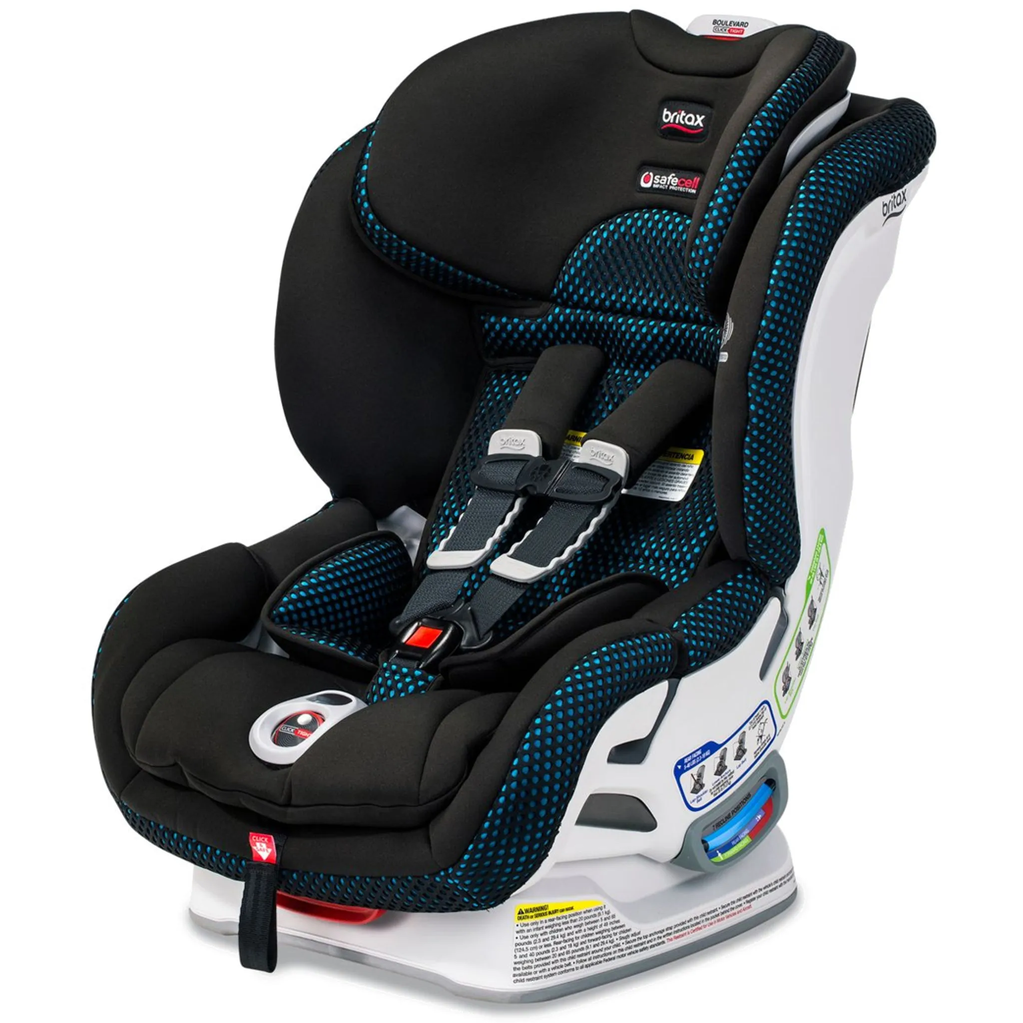 Like New/Unboxed- Britax Boulevard ClickTight Cool Flow Convertible Car Seat (Teal)