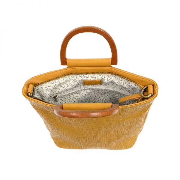 Lilly Woven Wood Handle Tote