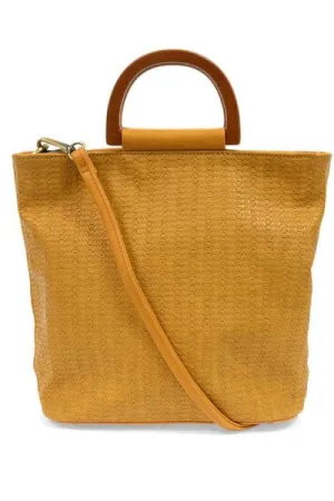 Lilly Woven Wood Handle Tote