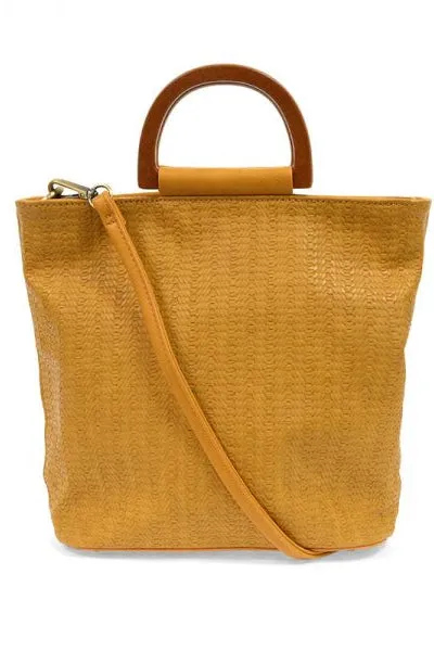 Lilly Woven Wood Handle Tote