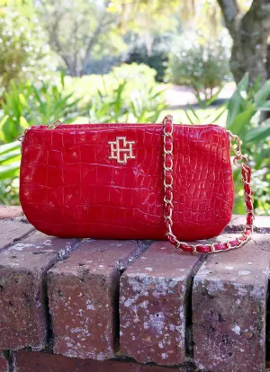 LIVI CROSSBODY BAG-RED PATENT