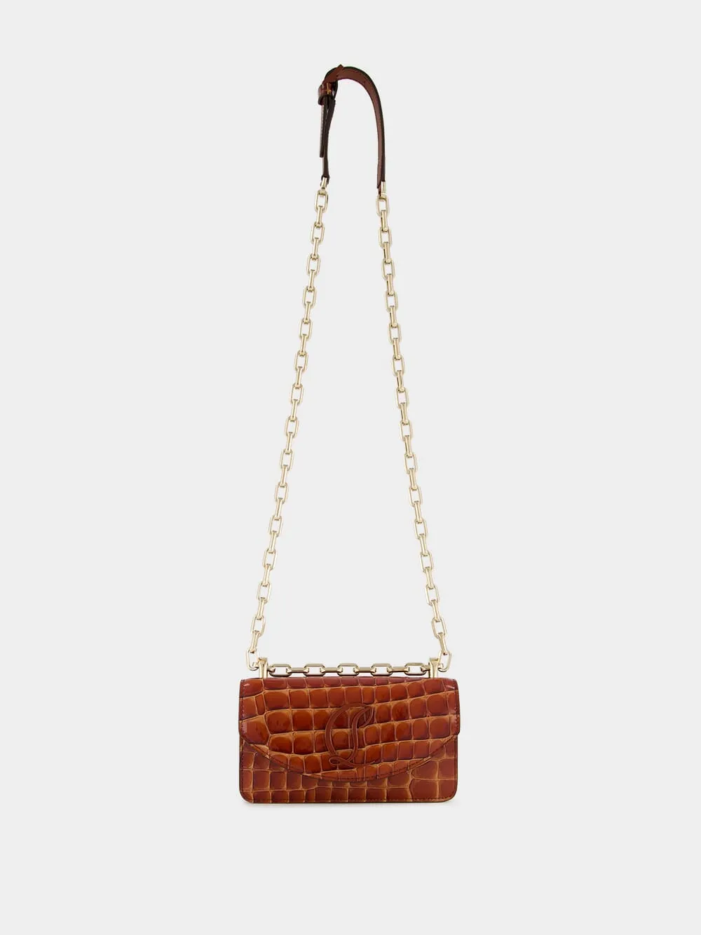 Loubi54 Mini Alligator-Embossed Crossbody Bag