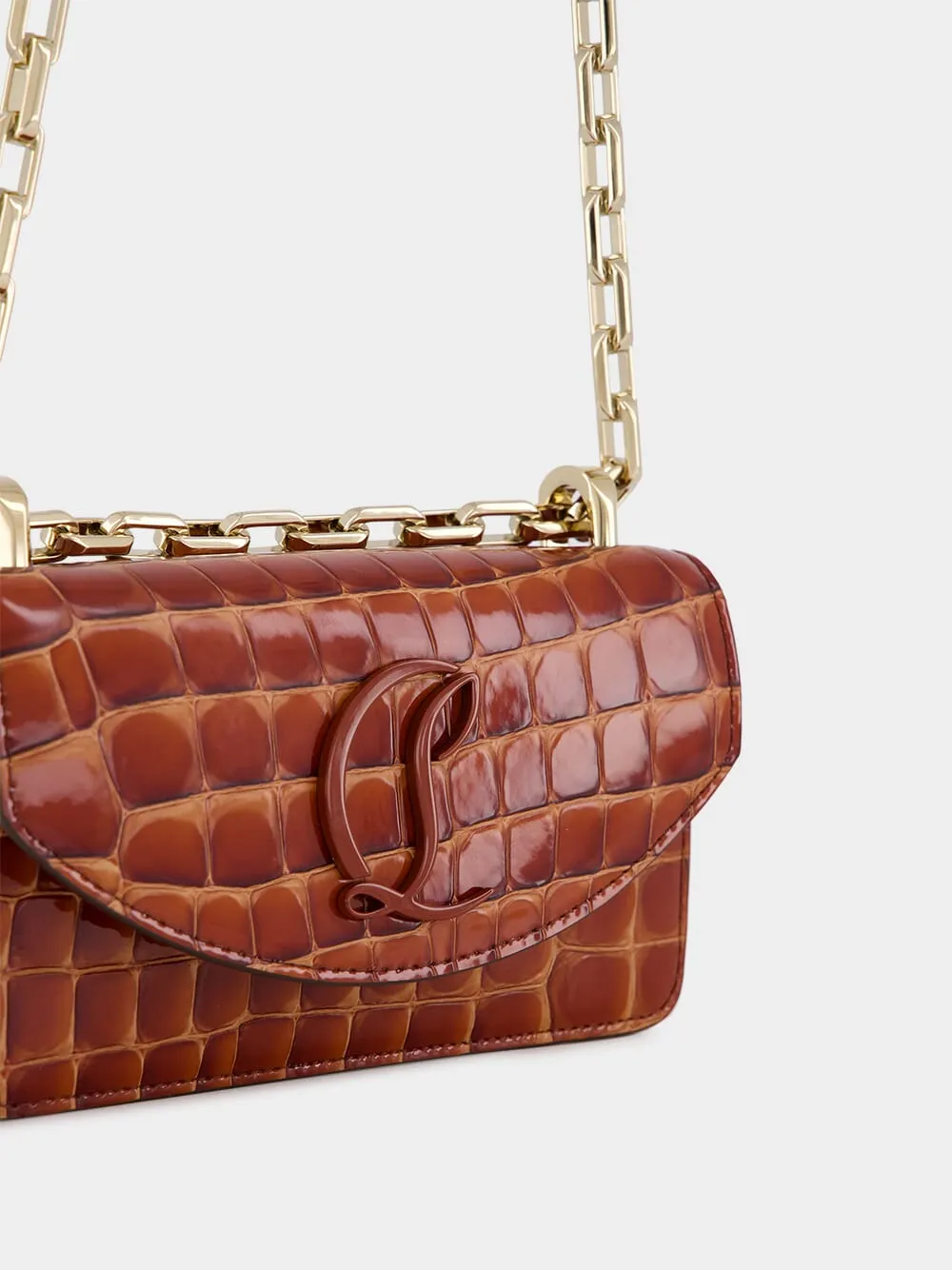 Loubi54 Mini Alligator-Embossed Crossbody Bag